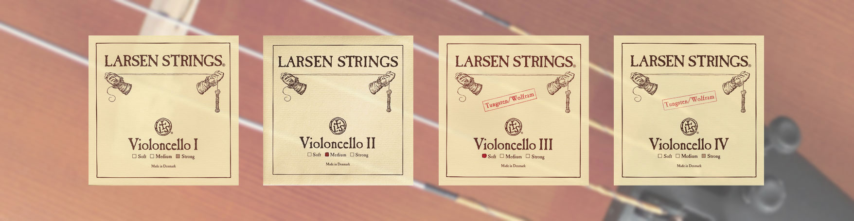 Larsen Original Cello strings from Larsen Strings of Denmark Larsen Original Cello Strings