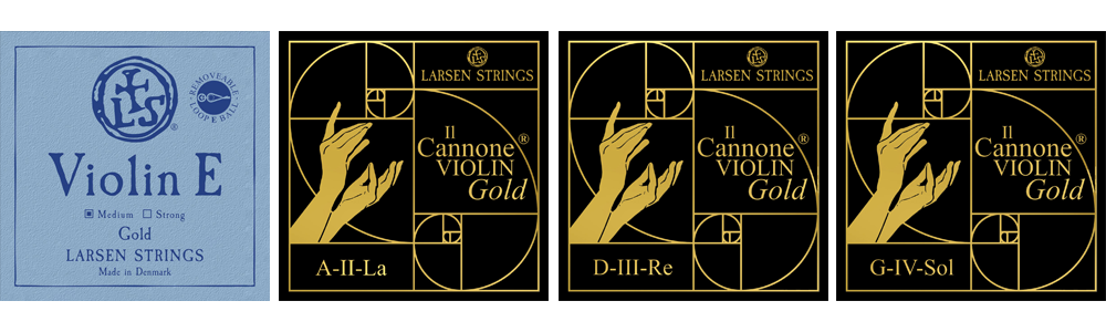 Larsen Strings for Violin Il Cannone Gold with Original Gold E
